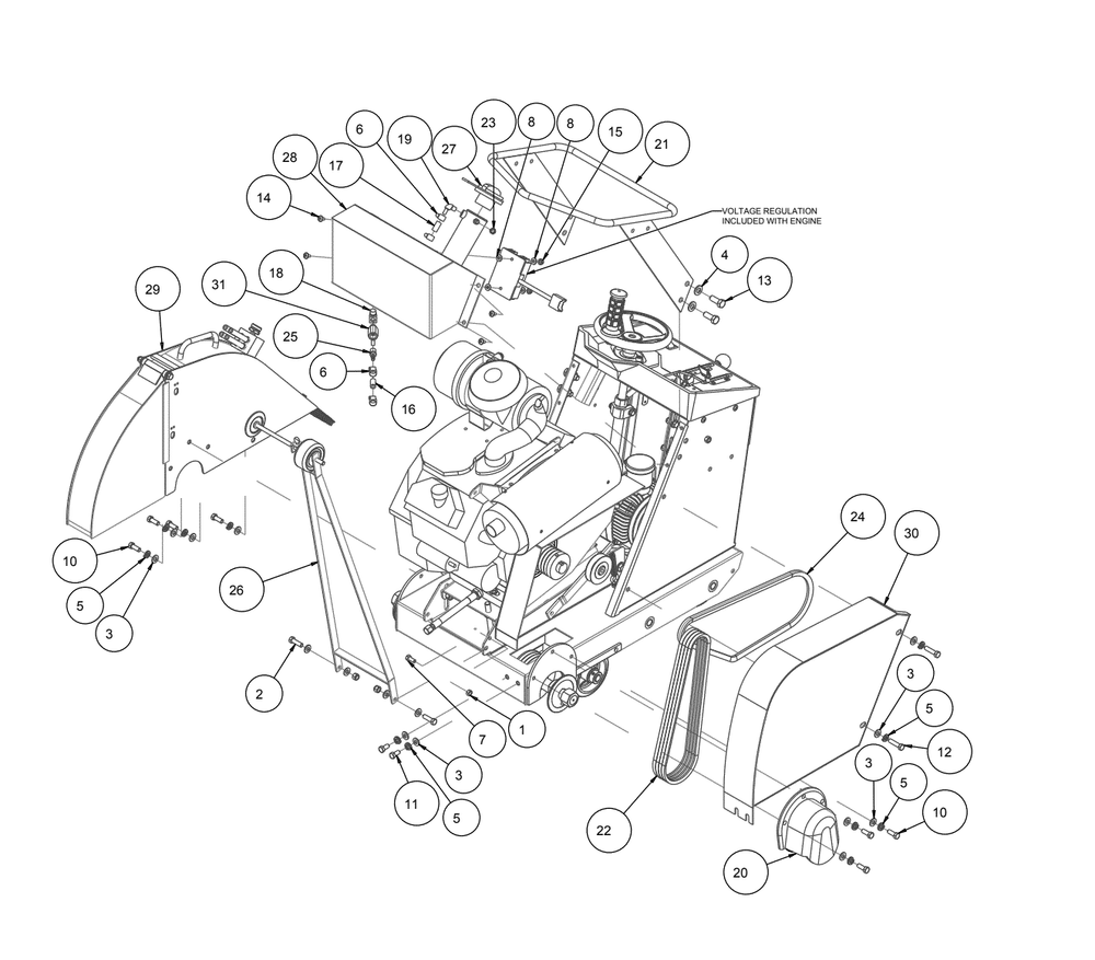 Section 01 Diagram and Parts List for MK-2424HSP 170955 MK Diamond Concrete Saw